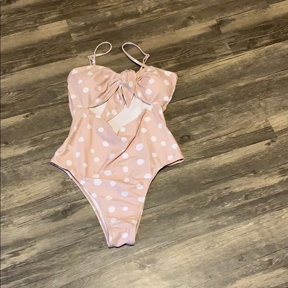 Other - Size large polka dot one piece swimsuit
